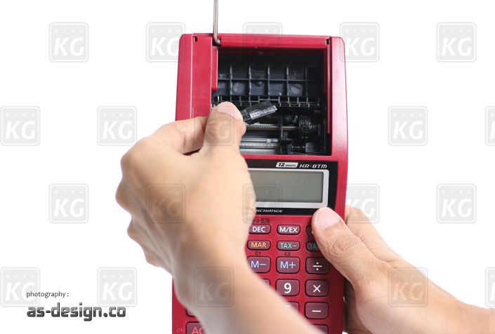 Lepaskan Roll Tinta Kalkulator Casio Printing HR