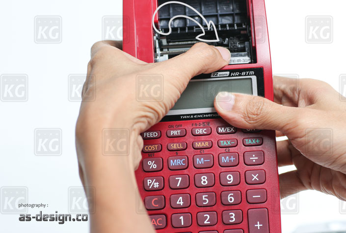 Tekan Roll Tinta Kalkulator Casio Printing