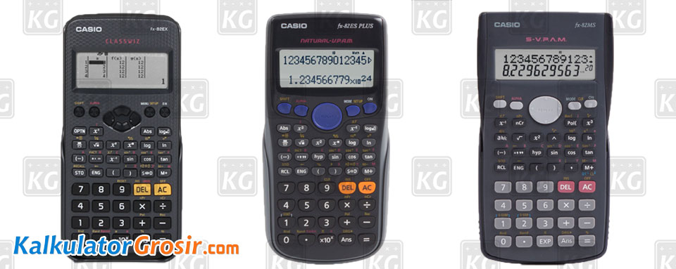 Perbandingan Kalkulator Casio FX 82EX, FX 82ES, FX 82MS